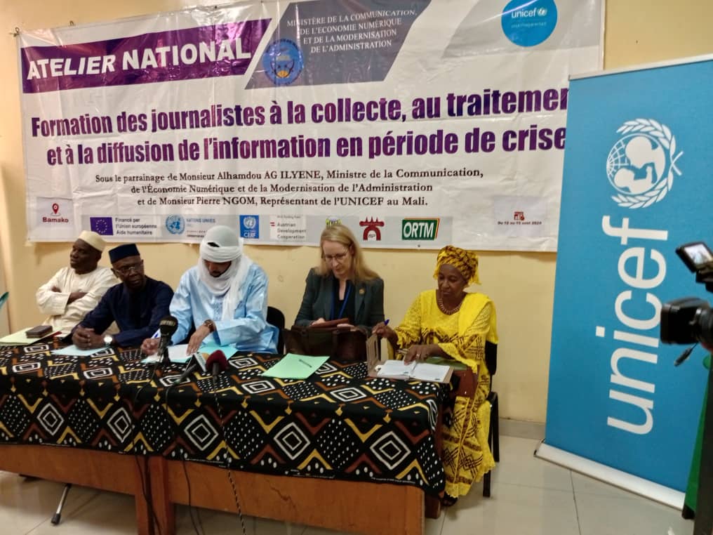 Lancement de l'atelier de renforcement des capacités des journalistes sur l'exercice du métier en période de crise